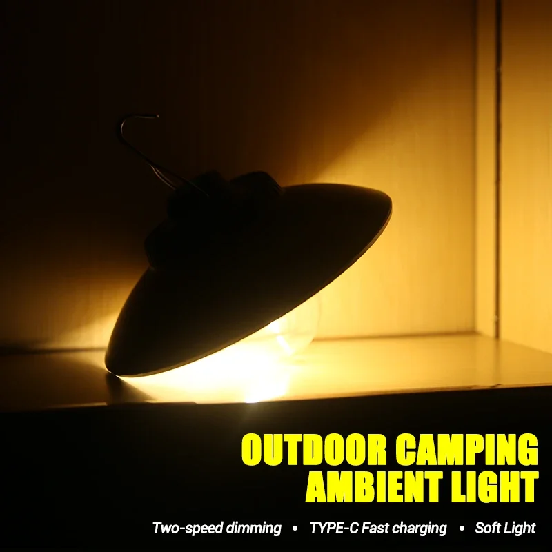 

Rechargeab Camping Lamp Waterproof Tent Light Portable Travel Lantern Work Light Garden Yard Hanging Lamp Outdoor Emergency Lamp