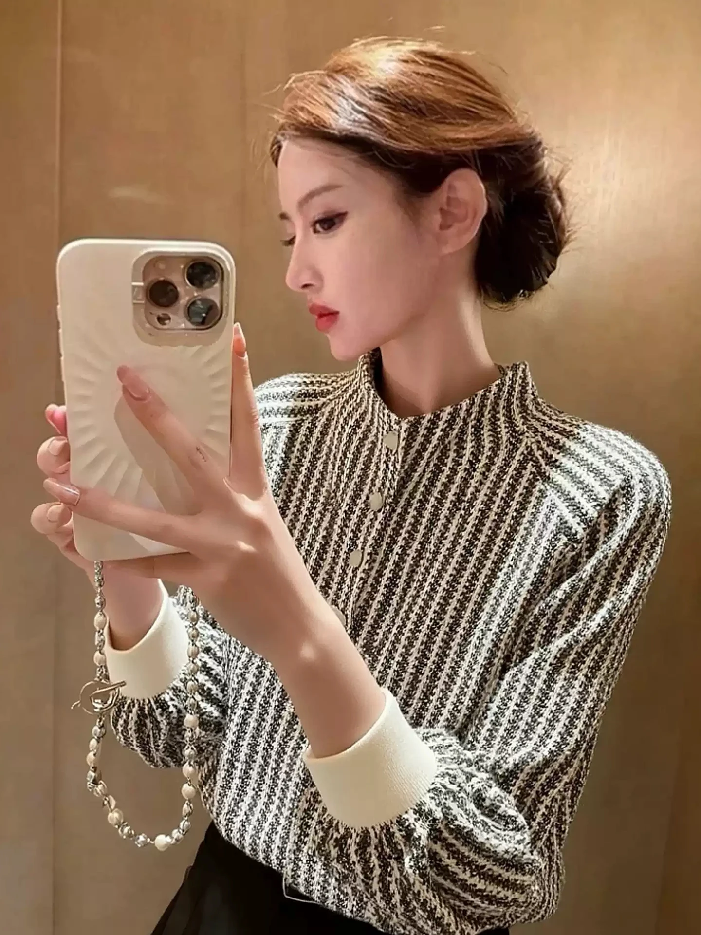 

Зимняя свободная повседневная вязаная кофта с длинными рукавами, в стиле колор-блок, универсальная, удобная, в корейском стиле, для повседневной носки