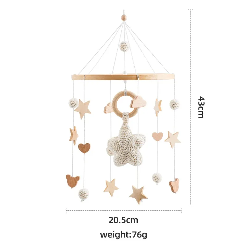 Campana para cama de bebé con cielo estrellado de 3 a 6 meses, campana colgante para cabecera de cama de bebé, juguete de carillón de viento calmante para recién nacido