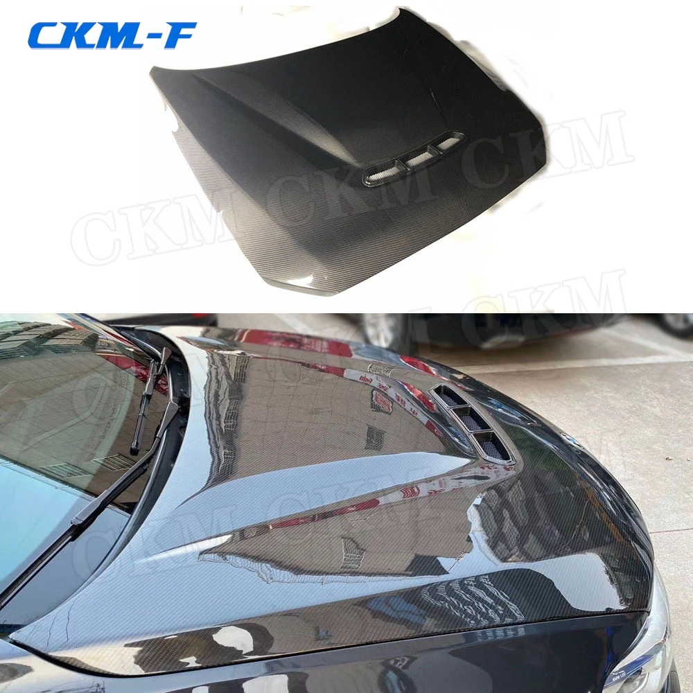 Dry Carbon Fiber Car Front Engine Hood Cover Bonnet Cap for BMW 1 Series F20 2 Series F22 F87 M2 C Style Hood