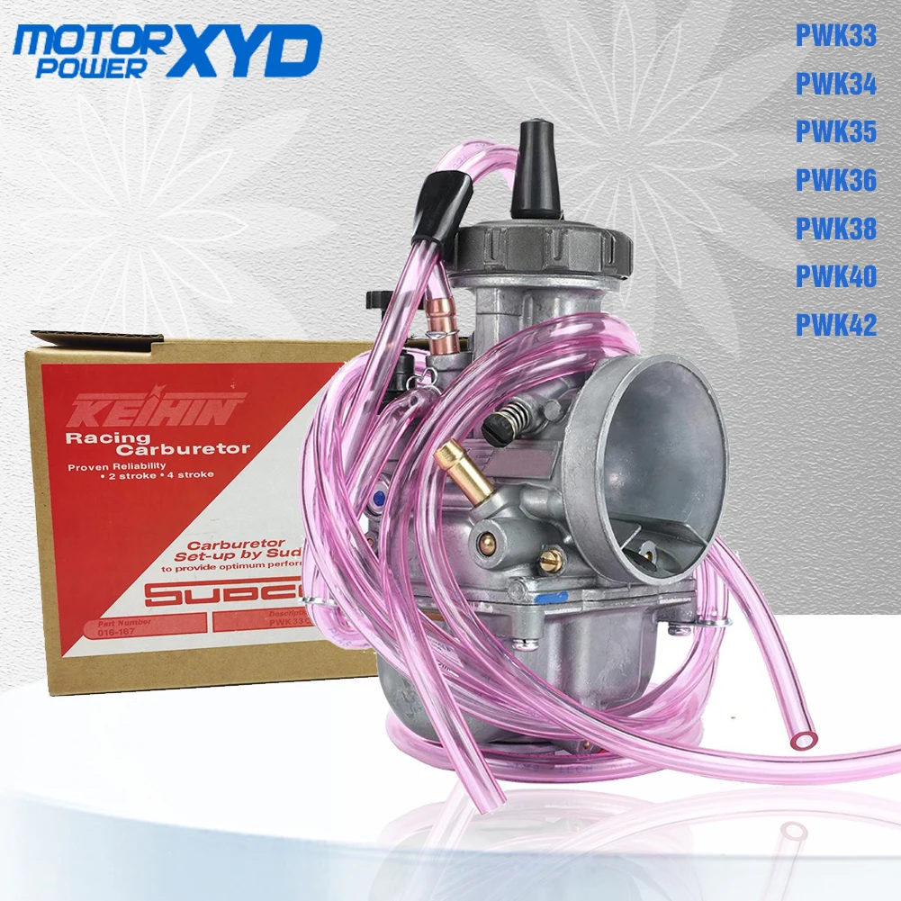 PWK-Carburateur de Moto de Course Universel, 33 34 35 36 38 40 42mm, Moteur 2T 4T D343, pour Vélo Motocross Scooter, Façades RL UTV