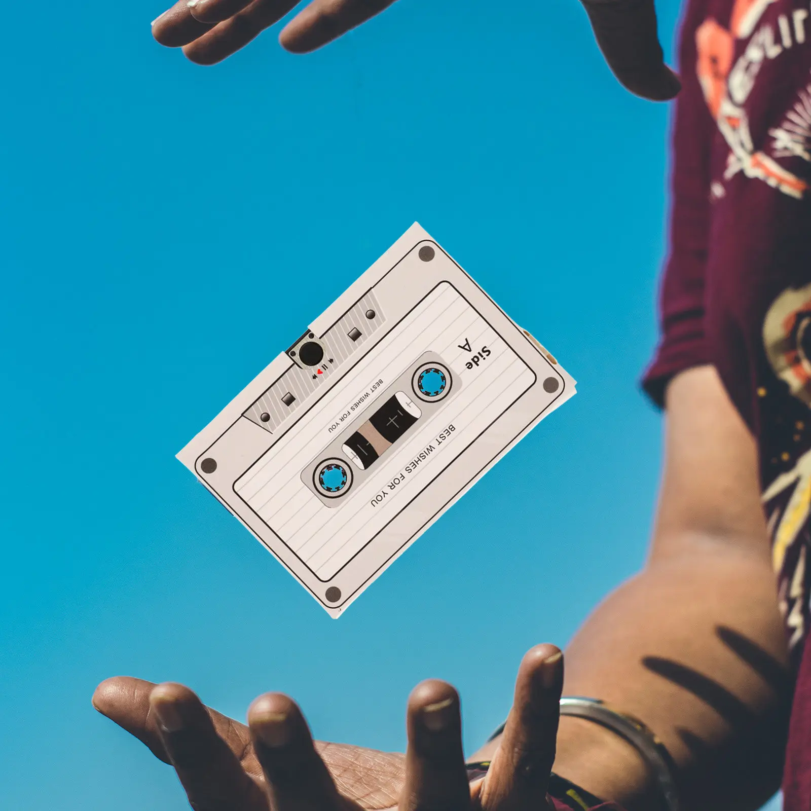 

Записываемая поздравительная открытка-кассета с диктофоном для голосовых сообщений, аудио-открытка на день рождения для друзей, семьи, для праздничных случаев, для пожеланий