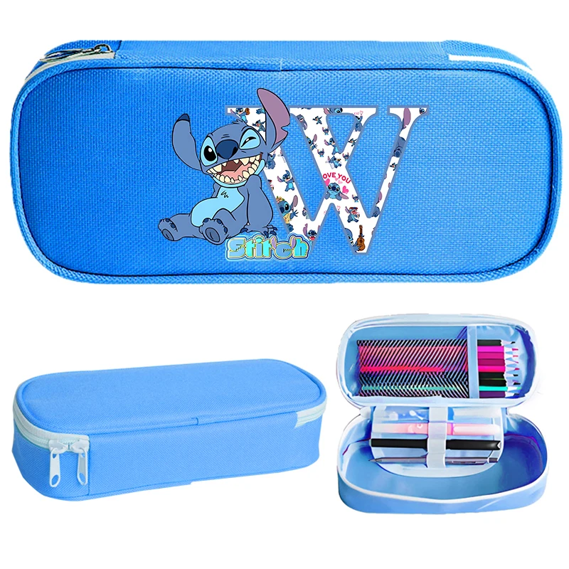 Lilo&Stitch Pencil Case Student Product Kawaii Girl Boy Large Capacity PenCase Bag Cartoon Pencil Box Pouch Stationery Supplies