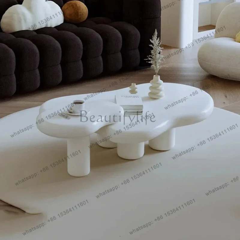 Factory Direct SalesDesign Living Room Coffee Table Trau High End Modern Nordic Coffe Table Mesa Lateral White Mesa De Centro Fu
