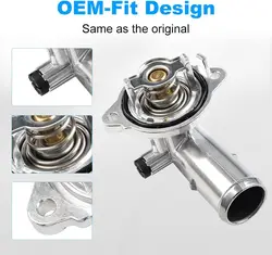 5184651AG Coolant Aluminum Thermostat Housing For Jeep Wrangler JK 2018 Grand Cherokee 2011-2020 Dodge Durango 2011-2015 Coolant