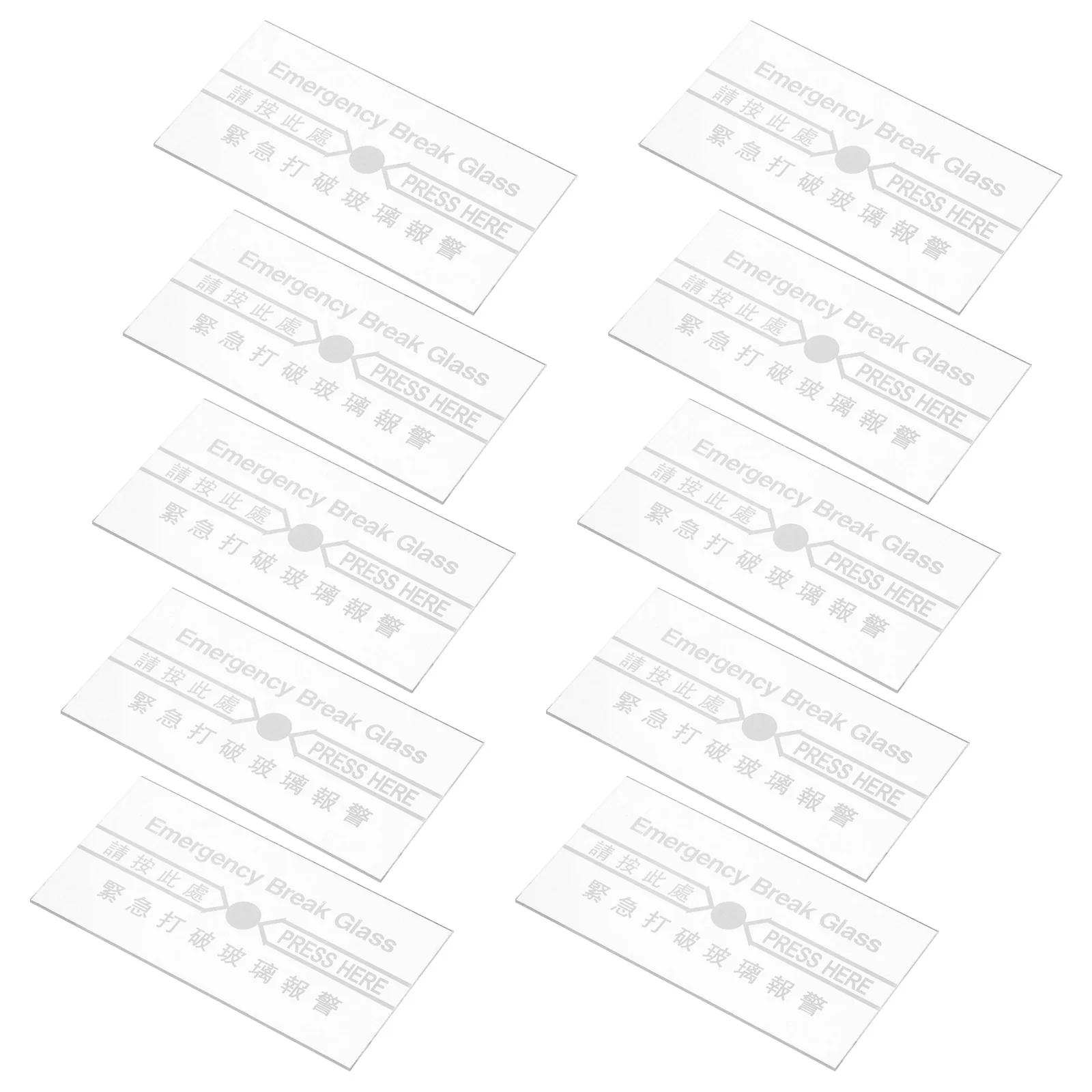 Fire Alarm Glass Plate 100x100mm Heat Resistant Clear Glass for Fire Protection Devices Accessories