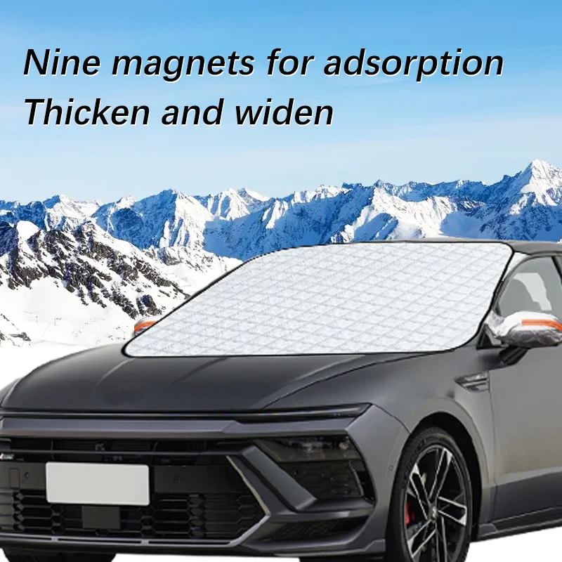 

Magnetic Car Windshield Snow Cover Winter Ice-Frost Guard Sun Shade Protector For Hyundai Sonata 2004-2022 Exterior Accessories