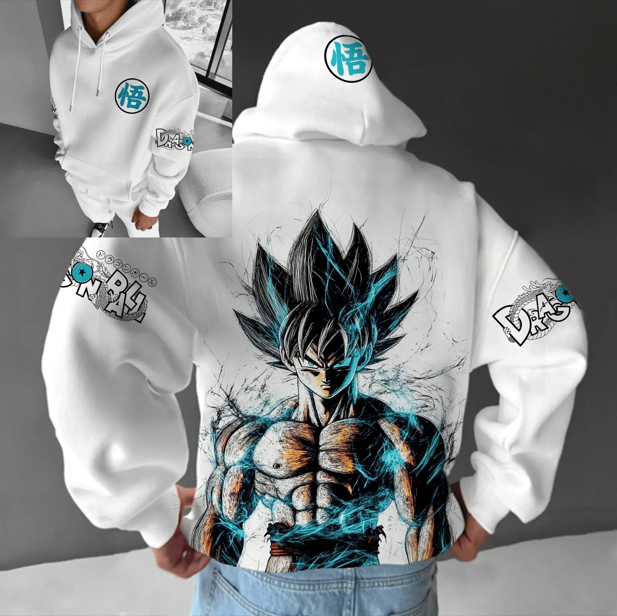 

Dragon Ball Z Broly Super Saiyan, зеленая толстовка с рисунком для мужчин и женщин, весна-осень 2021, уличная одежда в стиле аниме, повседневная толстовка унисекс