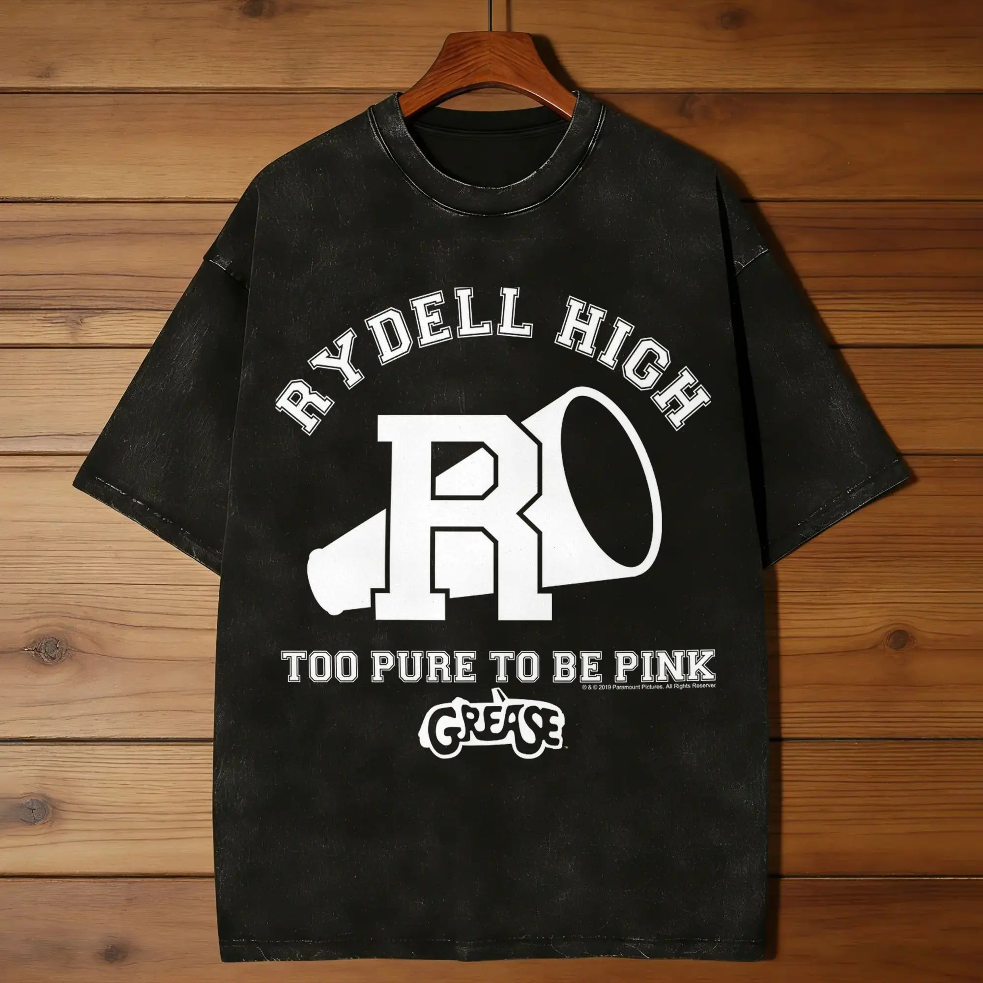 Fashion Grease Rydell High Too Pure To Be Pink Collegiate Logo T-Shirts Men Crewneck Short Sleeve Tee Shirt Gift Idea Clothes