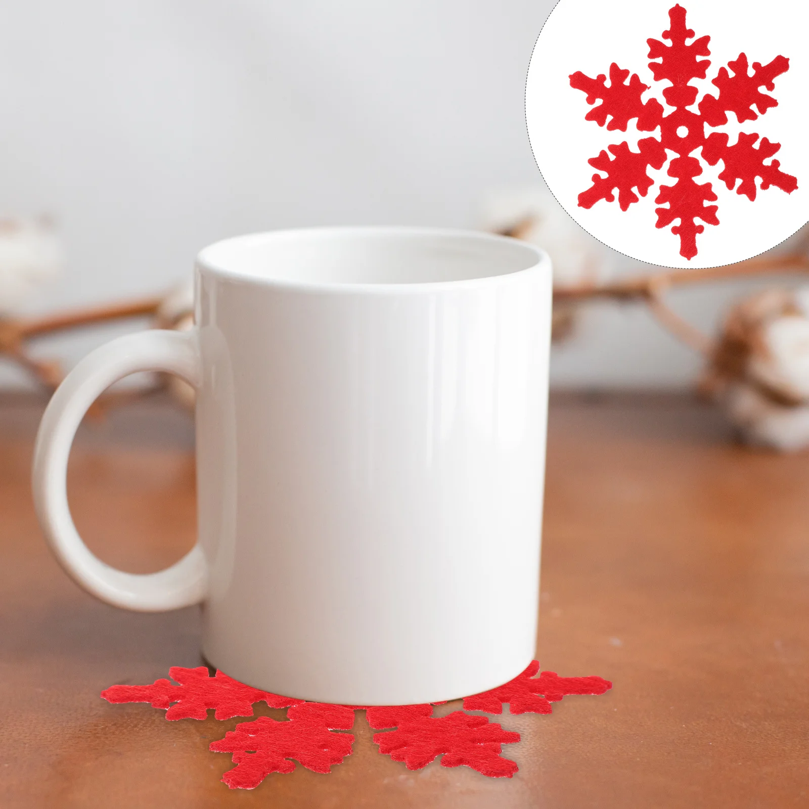 

8 шт., рождественские подставки в виде снежинок, термостойкие коврики для чашек, прочные защитные приспособления для стола, декоративные рождественские подставки для напитков