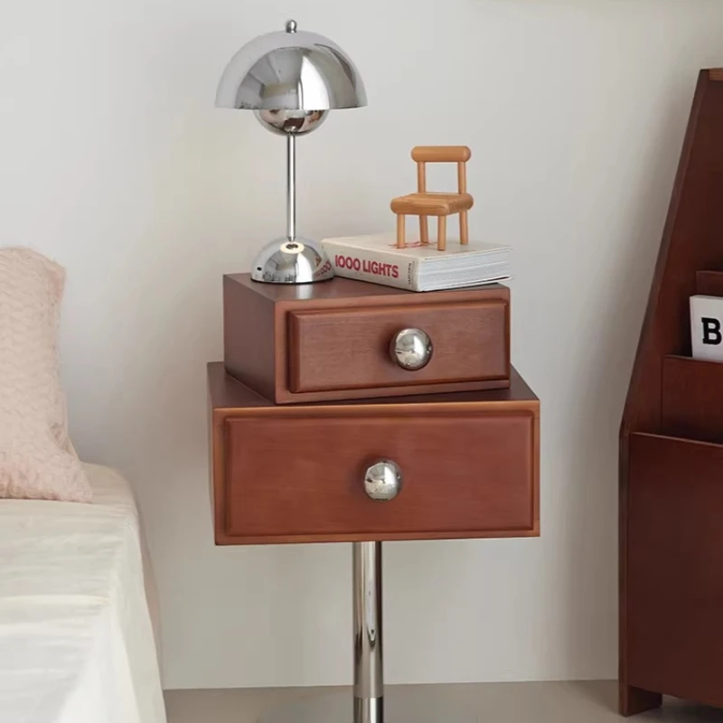 

solid wood bedside table, bedroom home storage side cabinet, creative high-value Nordic small cabinet