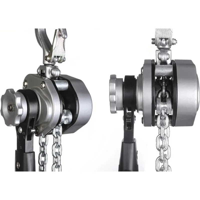 Mini talha de corrente com alavanca de 1/2 tonelada, pequeno vem junto com 1100 libras e elevador de 5 pés, pesa apenas 5,8 libras