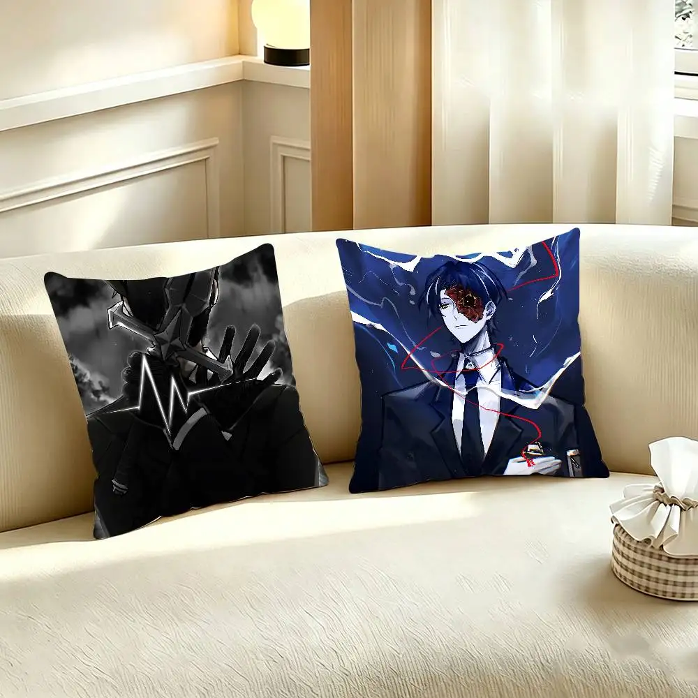 L-library of ruina Polyester Printed Pillow Cover Square 30 35 40 45 50 55 cm Soft for Sofa Bed Car Home Decor