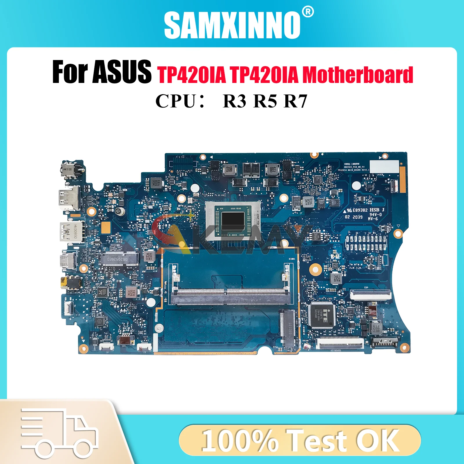 

Материнская плата TP420IA для ноутбука ASUS VivoBook Flip TP420IA TP420I, материнская плата для ноутбука с процессором R3 R5 R7, 100% тестирование, ОК, быстрая доставка