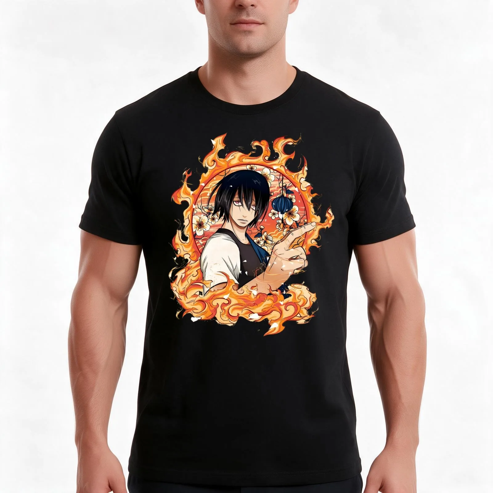 Benimaru Shinmon : King of Destruction T-Shirt, Summer Casual Cotton Tee, Oversized Streetwear Tops, Vintage Graphic Print
