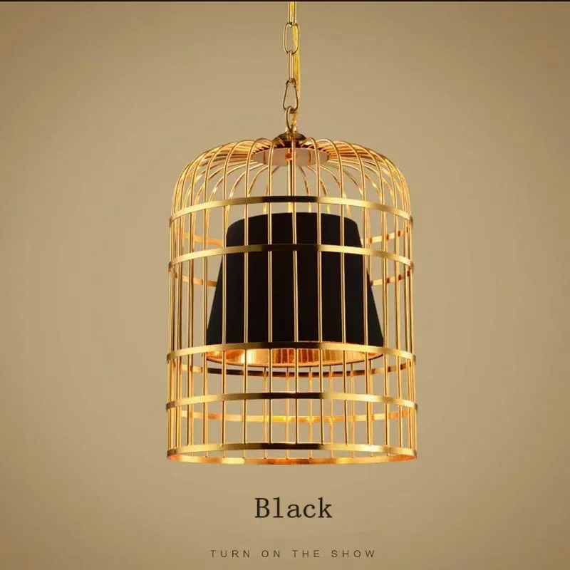 

T wrought New Chinese iron birdcage chandelier tea house hot pot restaurant bar table boutique decoration post-modern restaurant