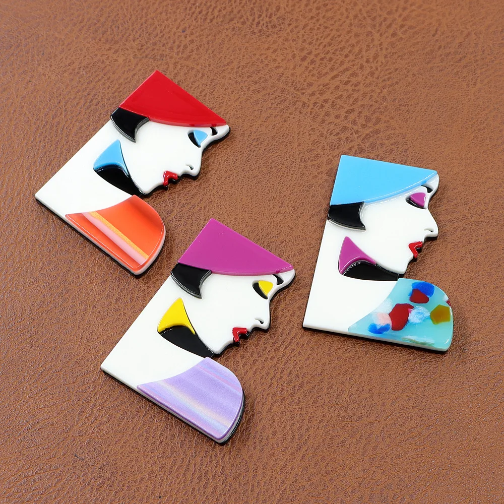 Handmade splicing acrylic sheet style girl's brooch