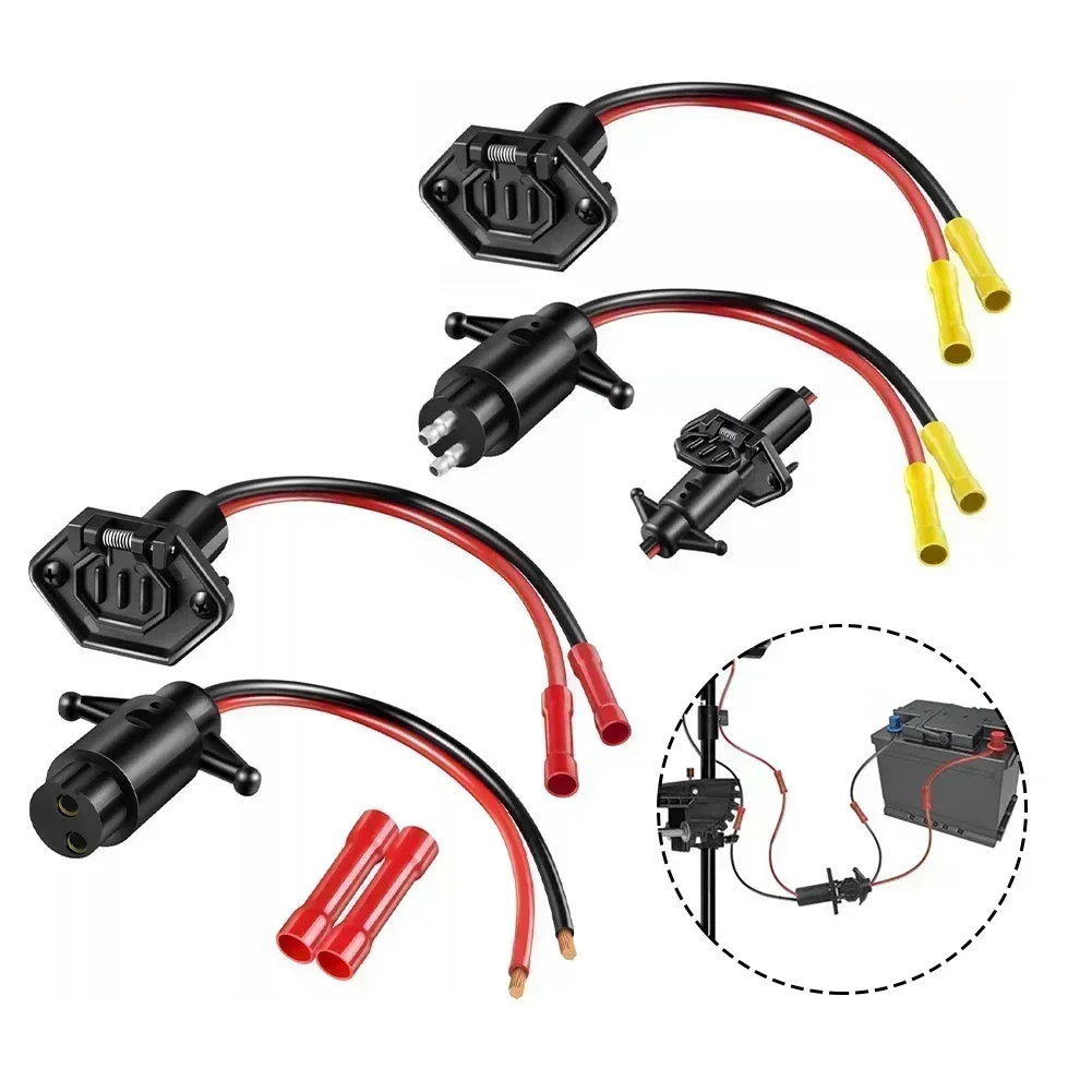 12V 10AWG Trolling Motor  Receptacle Kit Male Female Connector Waterproof For Electrical Equipment  Tool Accessory In Stock