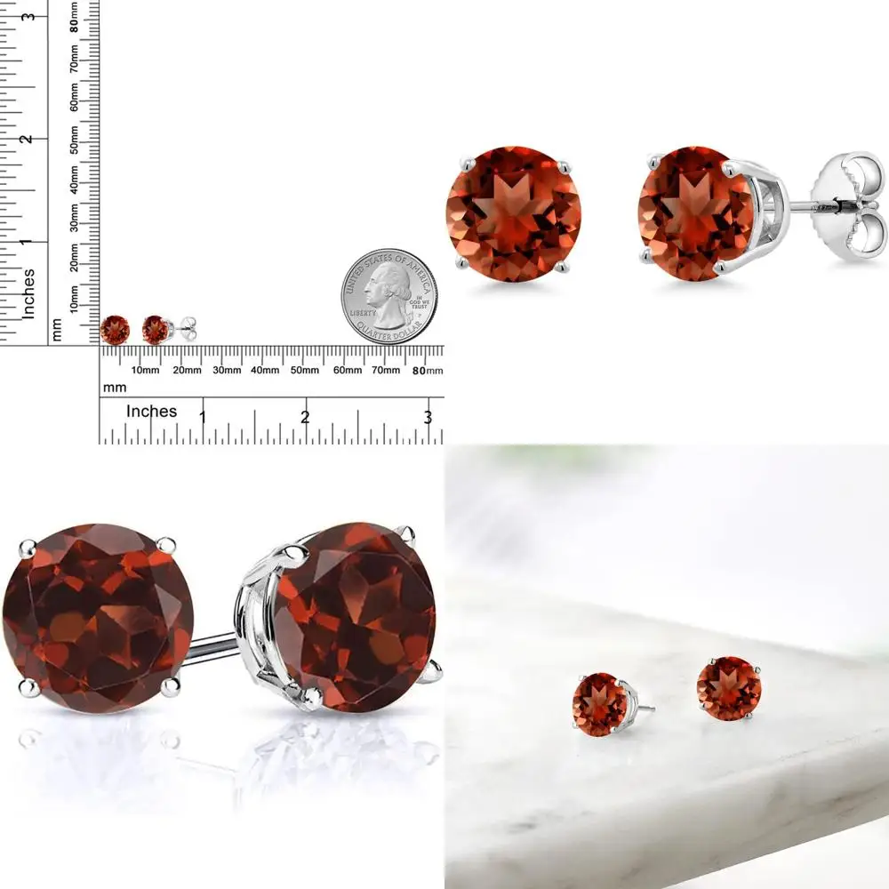 

Серьги-гвоздики из стерлингового серебра с круглыми камнями-талисманами (2-4 карата) для женщин и мужчин, размер 7 мм