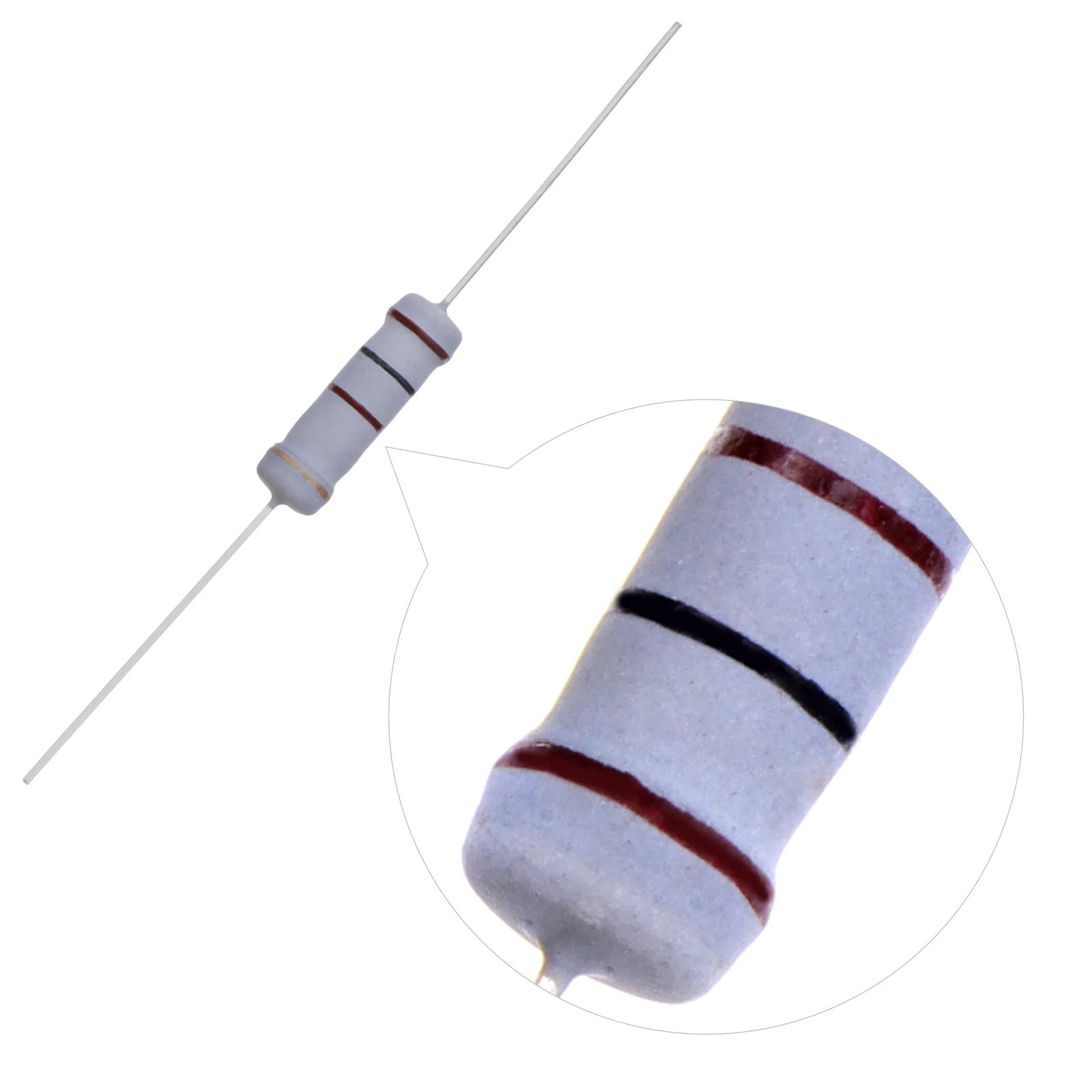 

100pcs Resistance Resistors Kit Axial Lead Carbon 5% Tolerance 2W Flame Retardant for DIY Electronic Projects Experiments