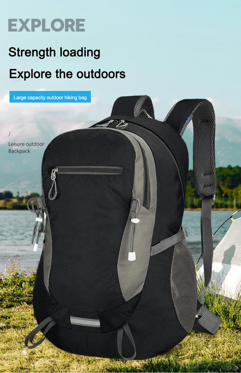 Casual lightweight backpack outdoor hiking daypack