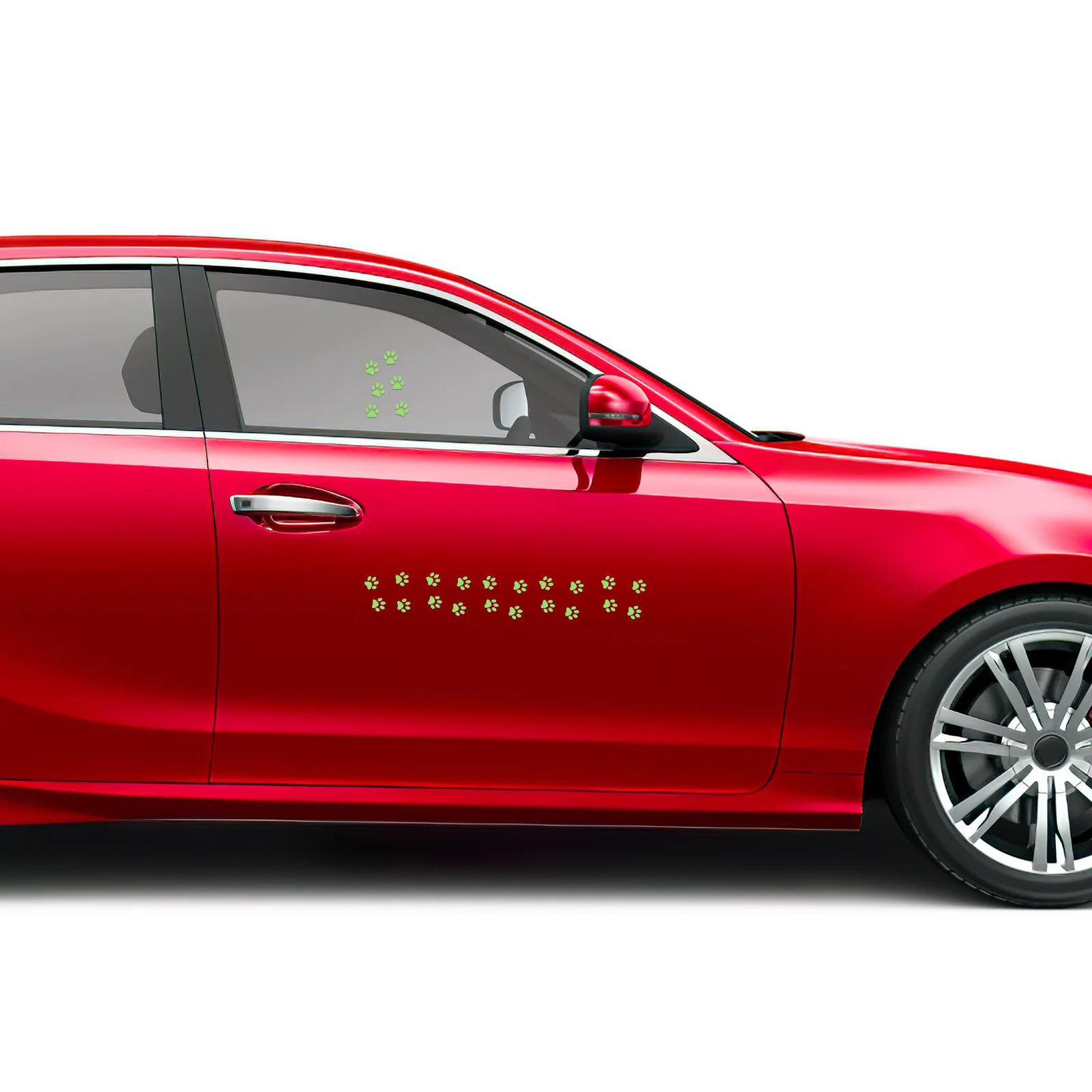 

24pcs Cat Footprint Car Sticker Premium Pvc Waterproof Decal For Car Body Window Decoration Auto Styling Cat Paw Print Design