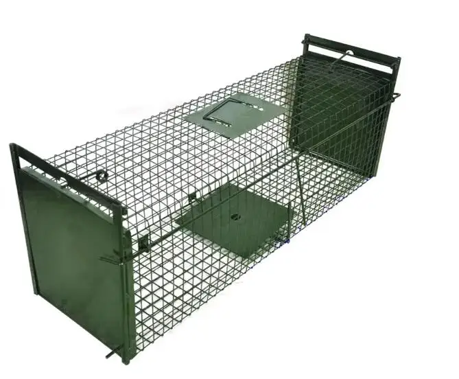 

Двойная дверная входная складная ловушка для животных, клетка Possum Cat, складная ловушка для живой клетки для животных