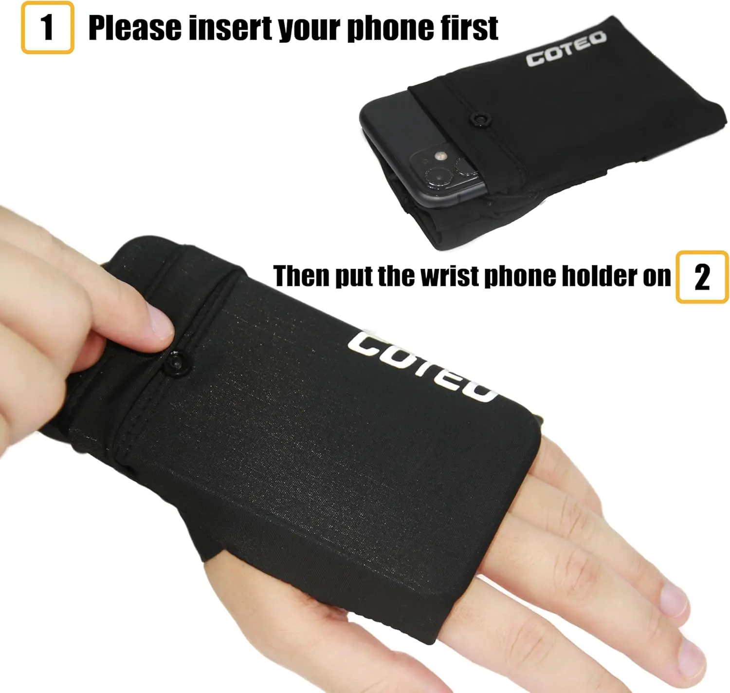 Arm  for Phone Running  Wrist Hidden Wallet Glove Wristband Pouch Bag Cell Phone Holder  Armband for Running Workout Walking Hik