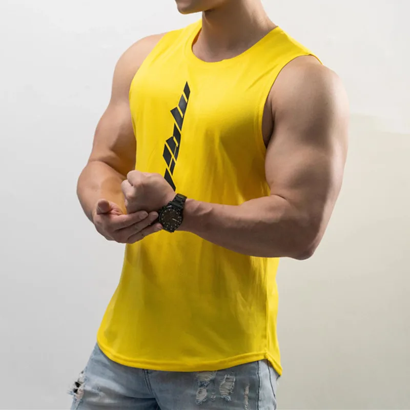 newest Fitness loose men tank top quick drying sleeveless t-shirt fitness clothes basketball training vest men sport undershirt