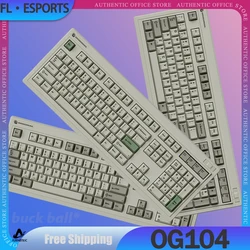 Fl Esports OG104 Mechanical Keyboard 3 Mode 2.4G Bluetooth Wireless Keyboards 104 Key Hot-Swap Keycaps PBT Gaming Keyboard Gifts