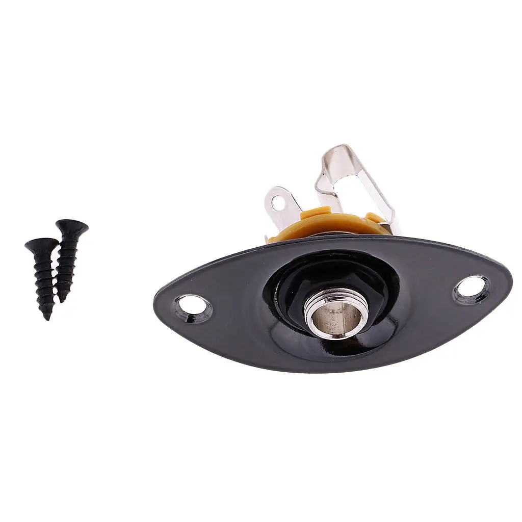 Guitar Oval Plug Output Socket Zinc Copper Accessory for Electric Guitar Bass Parts Replacement