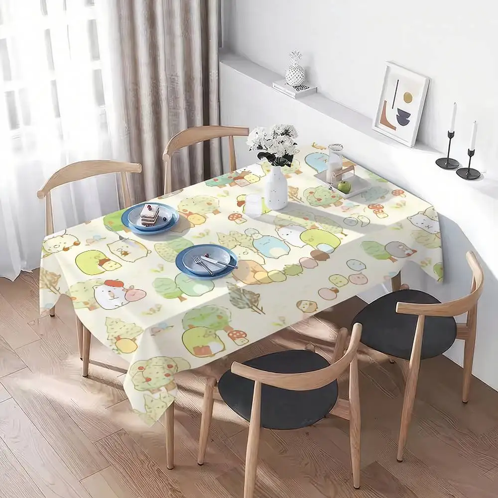 Sumikko Gurashi Table Cloth Rectangular Stain Tablecloth Oilcloth Mantel Mesa Impermeable Tablecloth Decoration