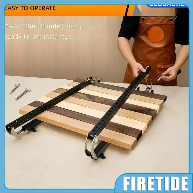 2‑Pack Parallel Panel Clamp Adjustable Woodworking Coupler for Board Cabinet Tabletop Carpentry Hand Tool
