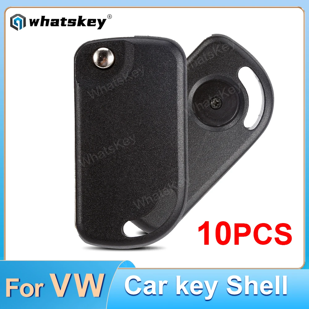 10X For VW Volkswagen Key Shell Remote Car Key Cover Case Transponder Car Key Shell HU66 Blade Auto Key For Brazil Mark 10Pcs