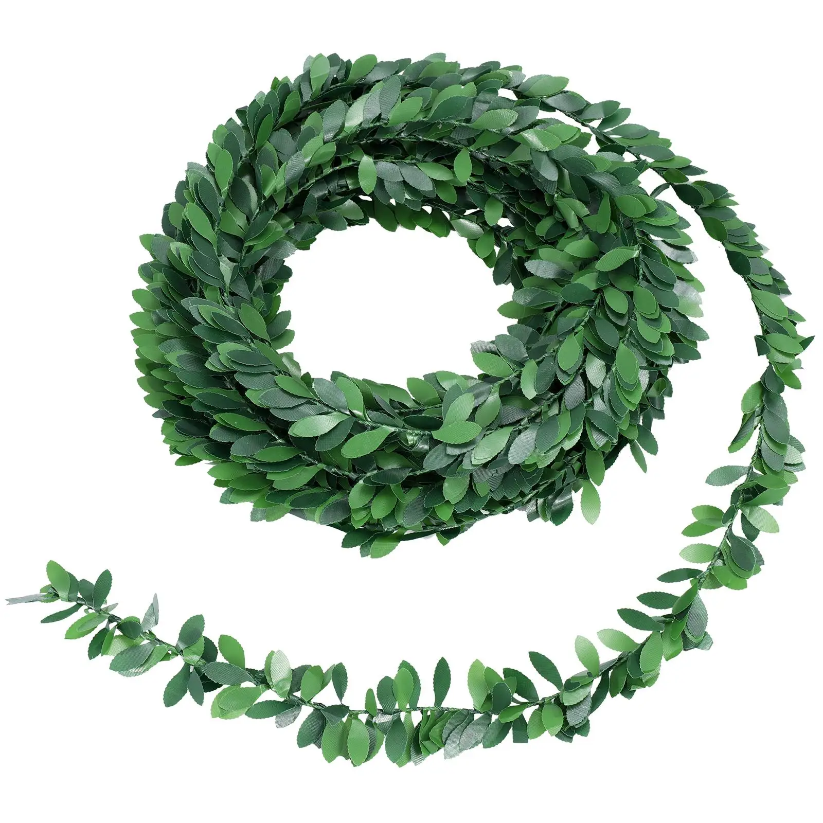 

Simulated Green Leaf Garland Accessories Artificial Headbands Vines Wired Leaves Decorative Home Party Wedding