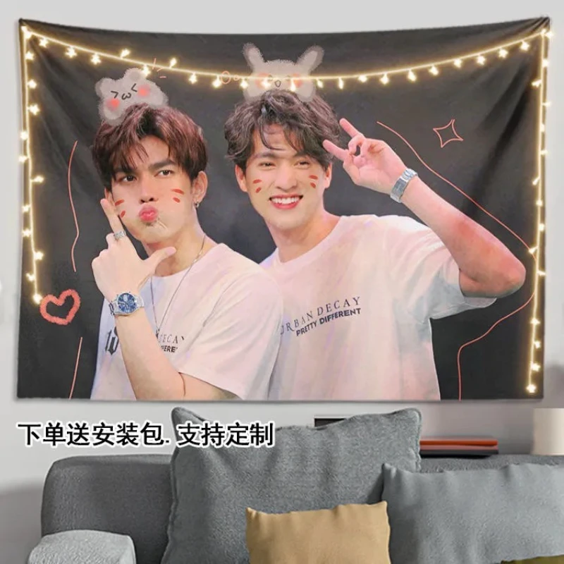 

Mewgulf HD Poster Thai Live with Love Drama Stills Background Hanging Billkin PP Krit Wall Cloth Picture Home Decor Tapestry