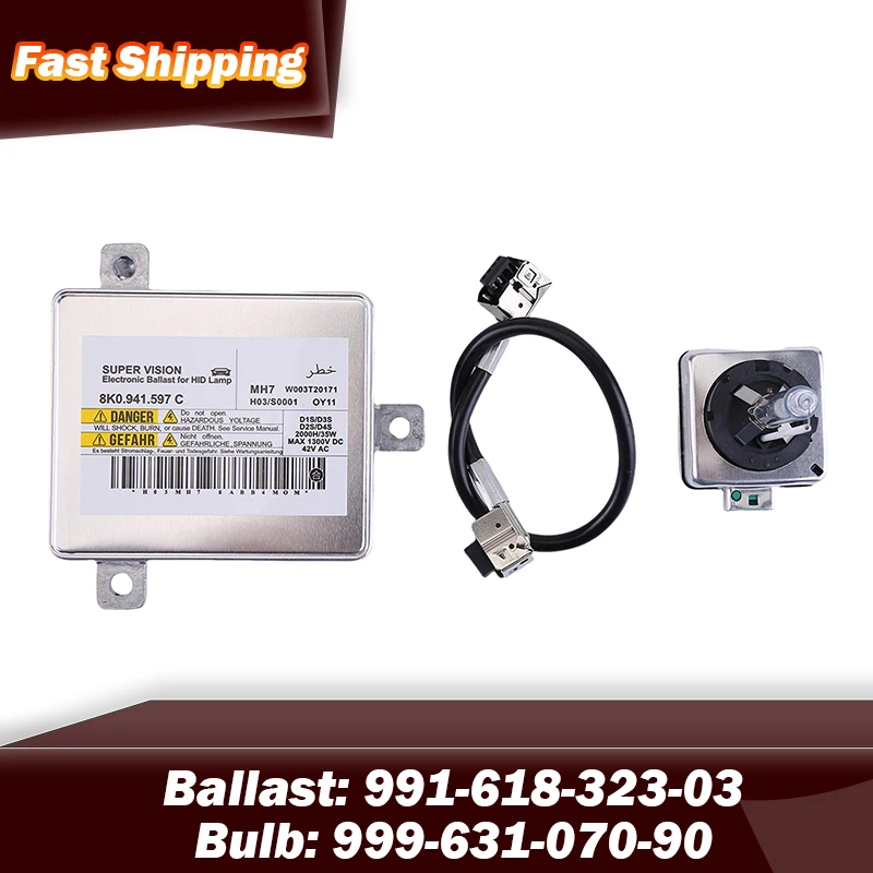 

Xenon Headlight Ballast Control Unit Module Set with D3S Bulb for Macan 2015 2016 2017 2018 Replaces 99161832303 Auto Parts