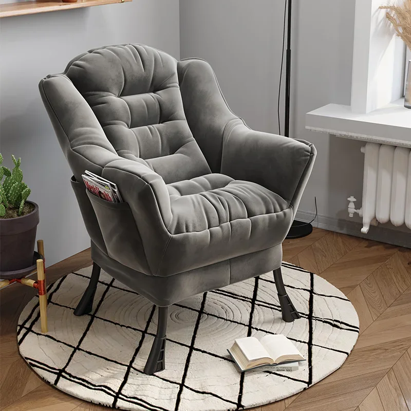 

Sofa Chair Home Recreational Computer Chair Balcony Reclining Chair Backrest Small Sofa Chairs Washable Cotton and Linen