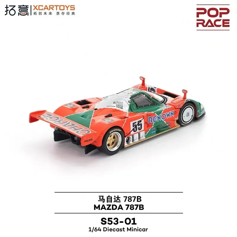 POP RACE 1:64 Mazda 787B 1991 Le Mans Champion voiture peinture alliage voiture modèle Collection cadeau