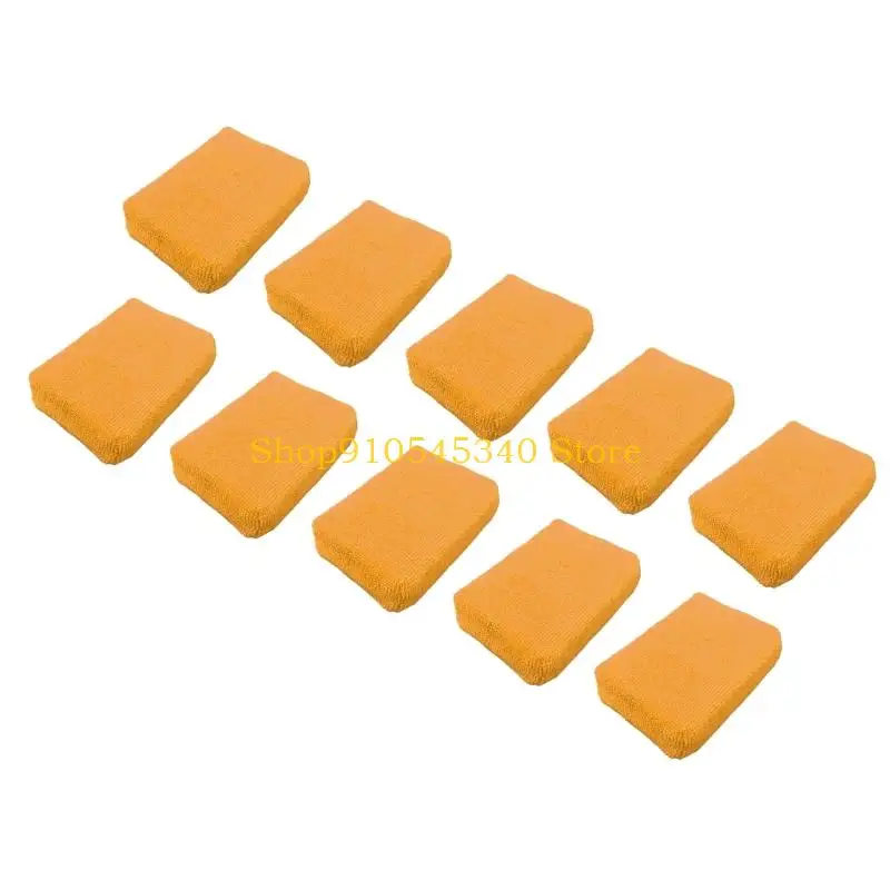 U2JA Car Detailing Sponge Block with Soft Microfiber Outer Layer, Rectangular Applicator Pad for Washing and Polishing, 10 Pack