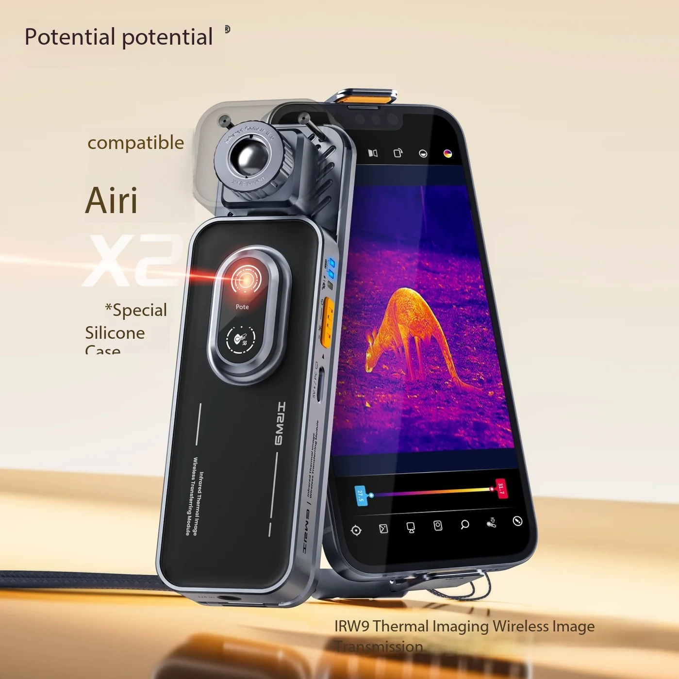QIANLI Fire-Eye P2 256F Infrared Thermal Imaging Complete Unit with IRW9 Back-Clip Wireless Image Transmission for Phone Repair