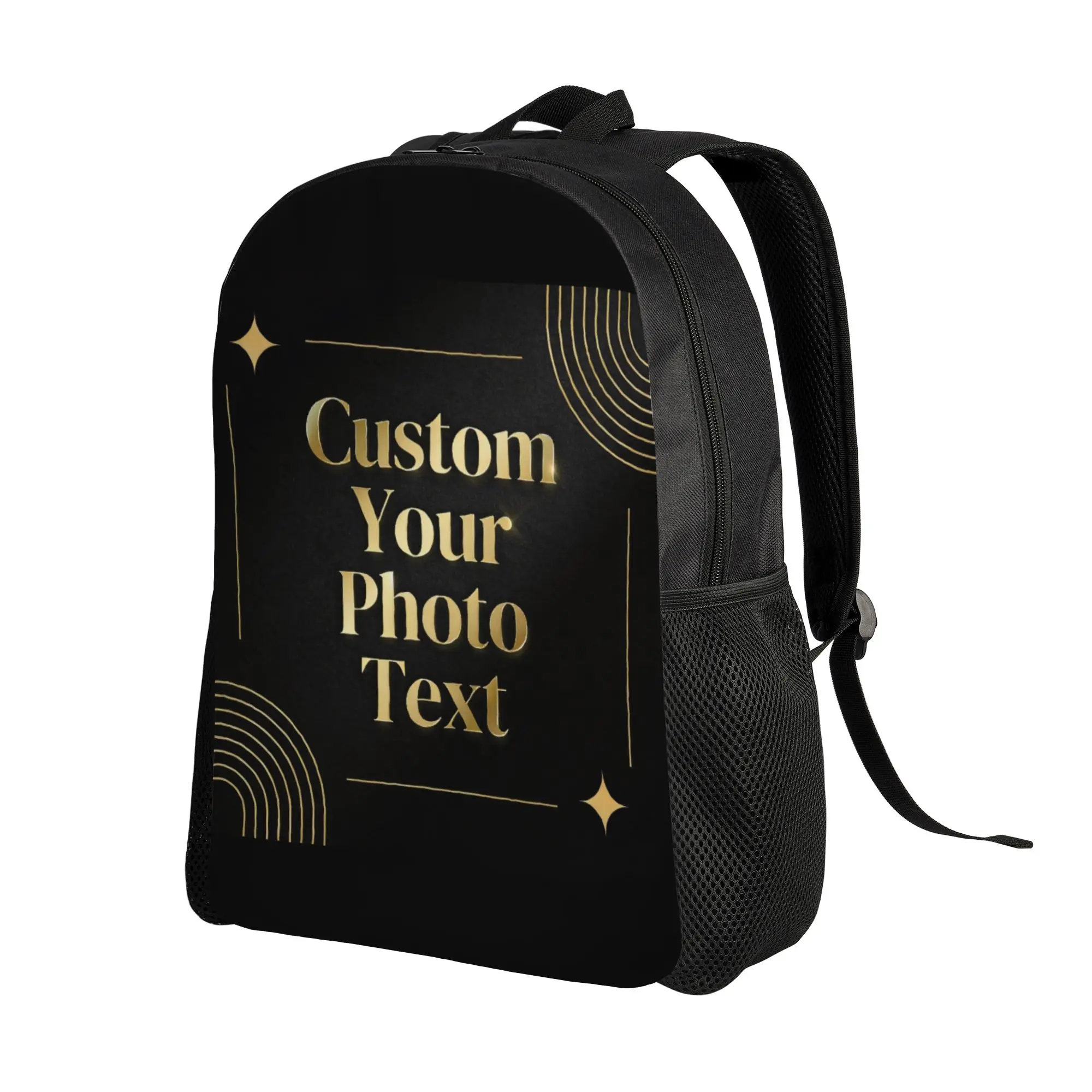 Custom Your Photo Logo Text Laptop Backpack Women Men Basic Bookbag for School College Student Personalized Image Bags
