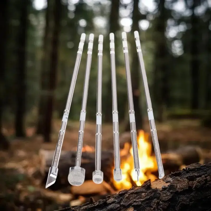 1 قطعة T12 درجة حرارة ثابتة سبيكة لحام كهربائي تلميح سكين رئيس حدوة الحصان رئيس للإصلاح الإلكتروني #6