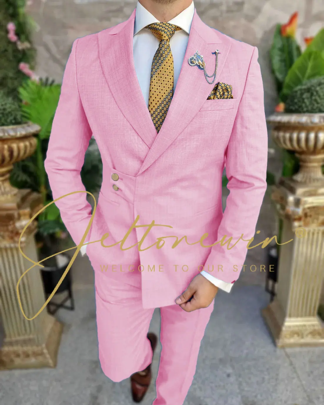 (Suit + Trousers) Two-piece Groom Wedding High-end Suit Business Casual Banquet Everything Costume Homme De Luxe Disfraces