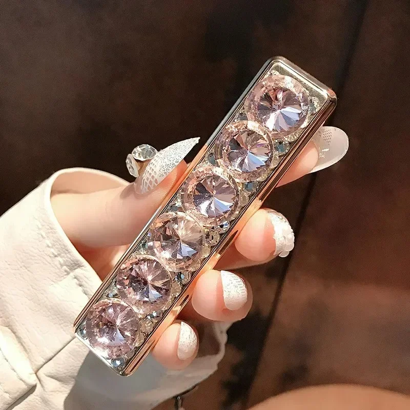 Fashion Diamond Lighter Windproof USB Rechargeable New Embedded Diamond Portable Electronic Lighter Smoking Accessories