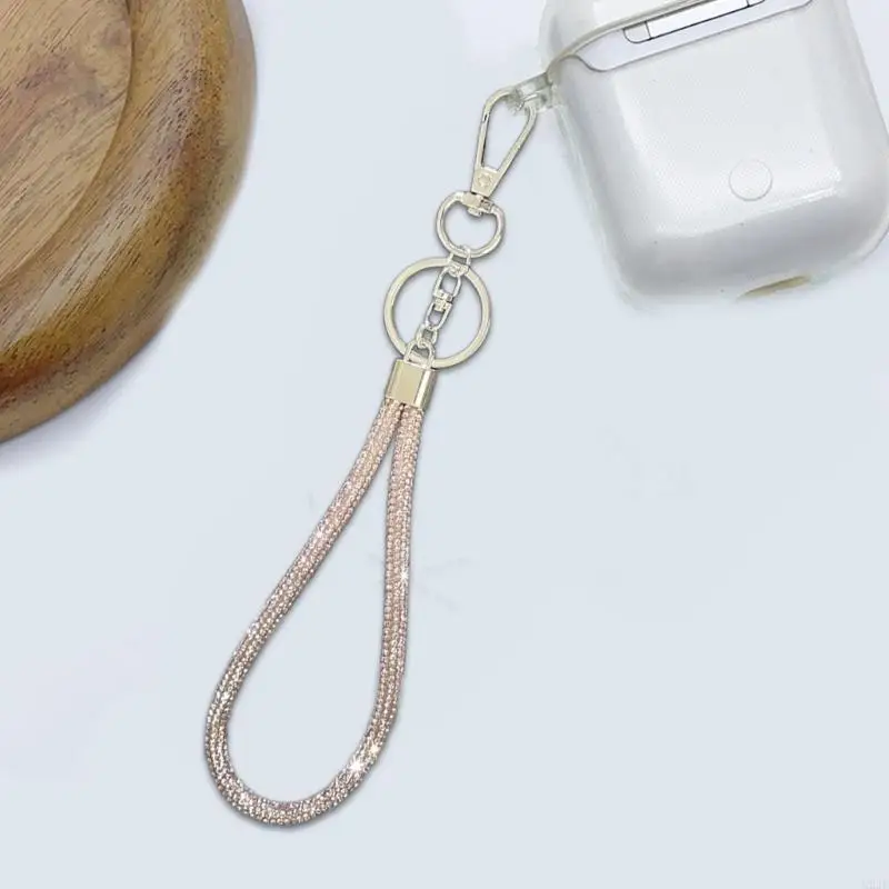 Schillernde Strasssteine ​​Crystal Phone -Riemen modische Crossbody -Kette für Handys – Detail 2