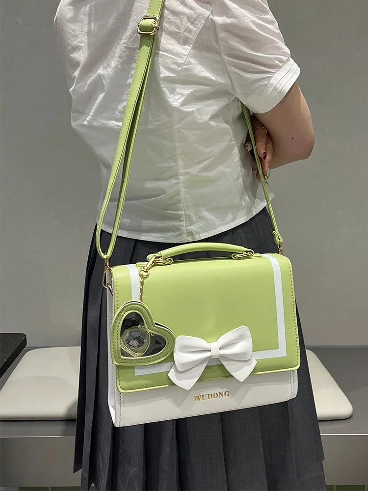 JIAERDI Harajuku JK Women's Ita Bag Handbag Trend Japanese Style Kawaii Bow Lolita Crossbody Shoulder Bags Aesthetic Bolso Mujer