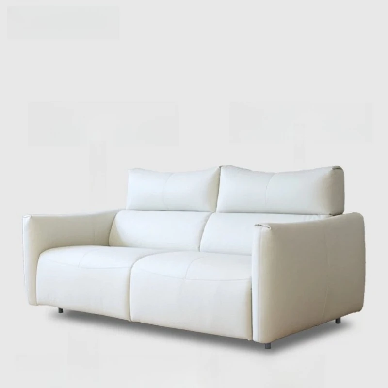 Bumia sofa bed, Italian light luxury leather high backrest folding sofa bed for sitting and lying
