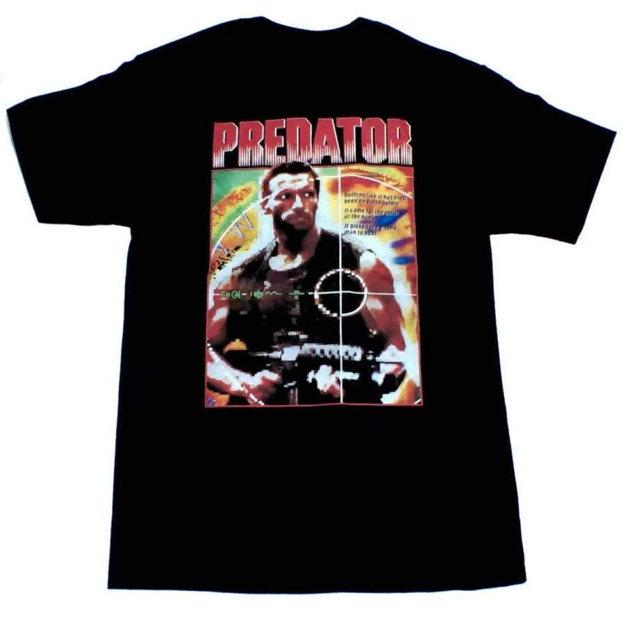 PREDATOR T-shirt M Black Movie Vintage New Japan
