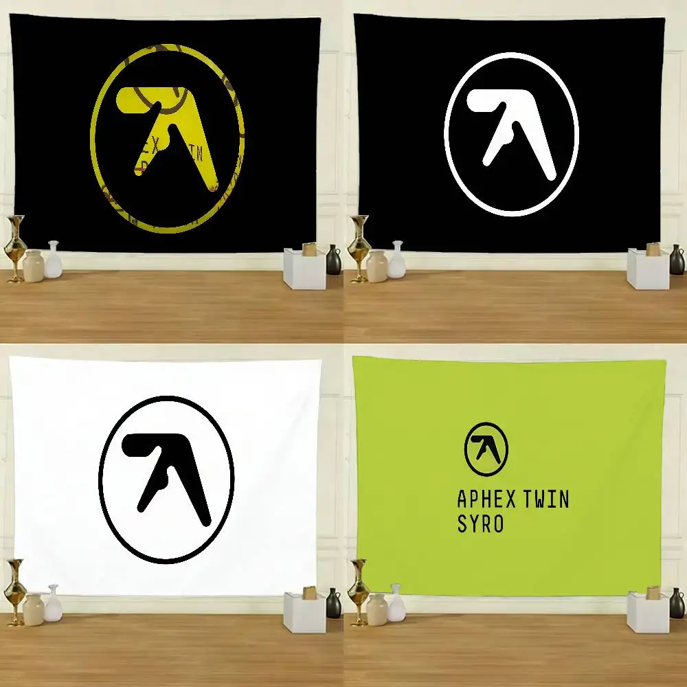A-Aphex T-Twin Richard D J-James Music Flag Tapestry Creative Pattern Photo Living Room Wall Art Decor  Outdoor Decorate Banners